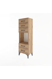 Arges Dolap Tek Raflı 5 Çekmeceli 44x30x134 - S16M079V9A