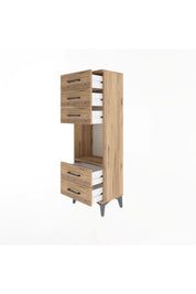 Arges Dolap Tek Raflı 5 Çekmeceli 44x30x134 - S16M079V9A