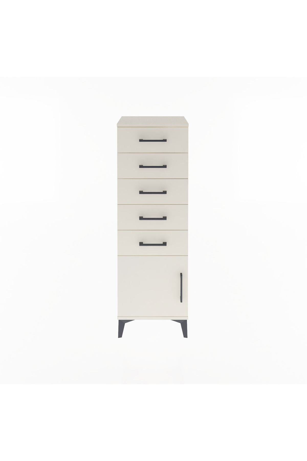 Arges Dolap 5 Çekmeceli Tek Kapaklı 44x30x134 - S16M080V1A