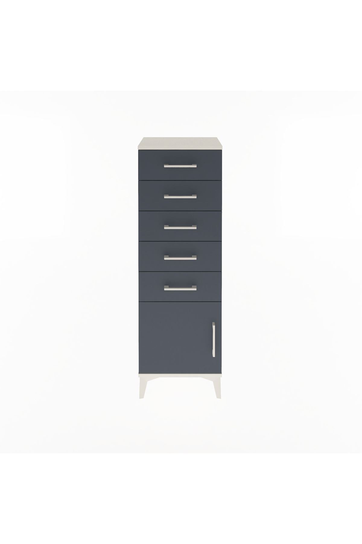 Arges Dolap 5 Çekmeceli Tek Kapaklı 44x30x134 - S16M080V2A