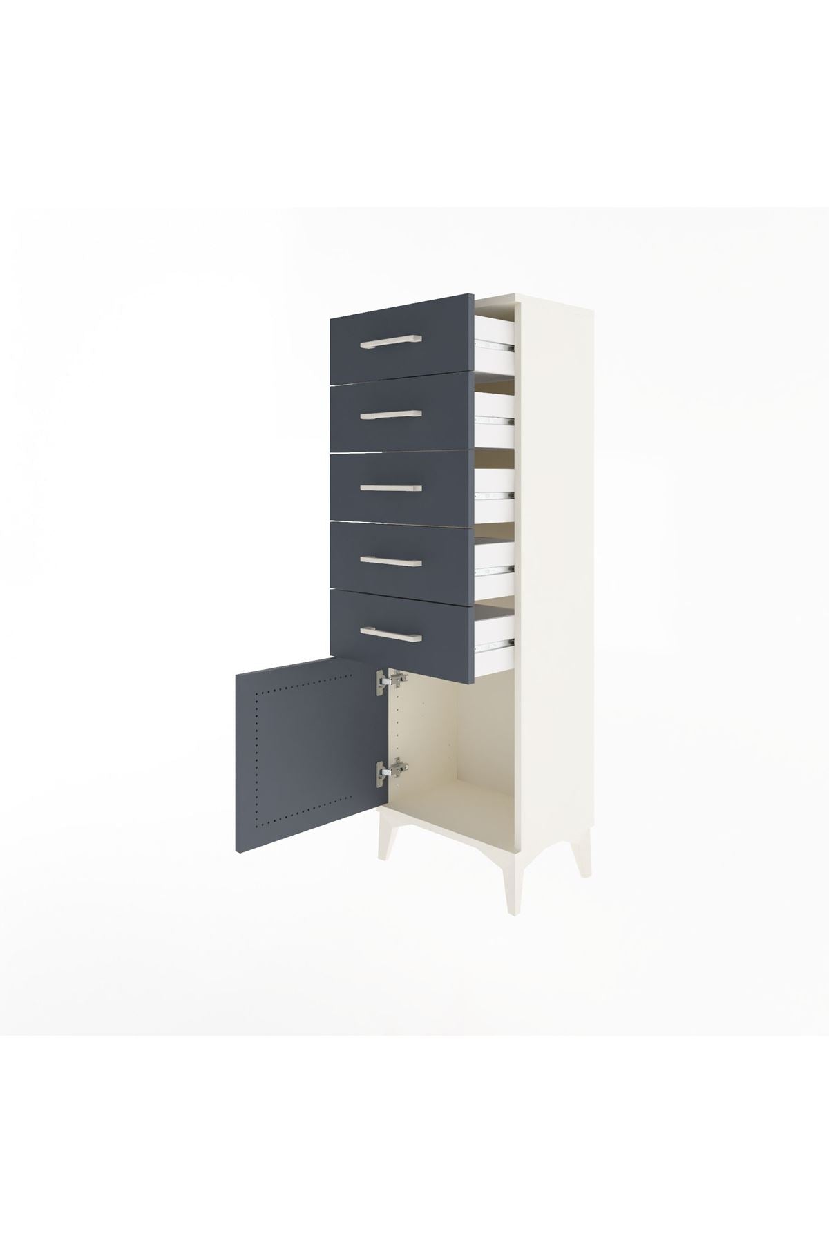 Arges Dolap 5 Çekmeceli Tek Kapaklı 44x30x134 - S16M080V2A