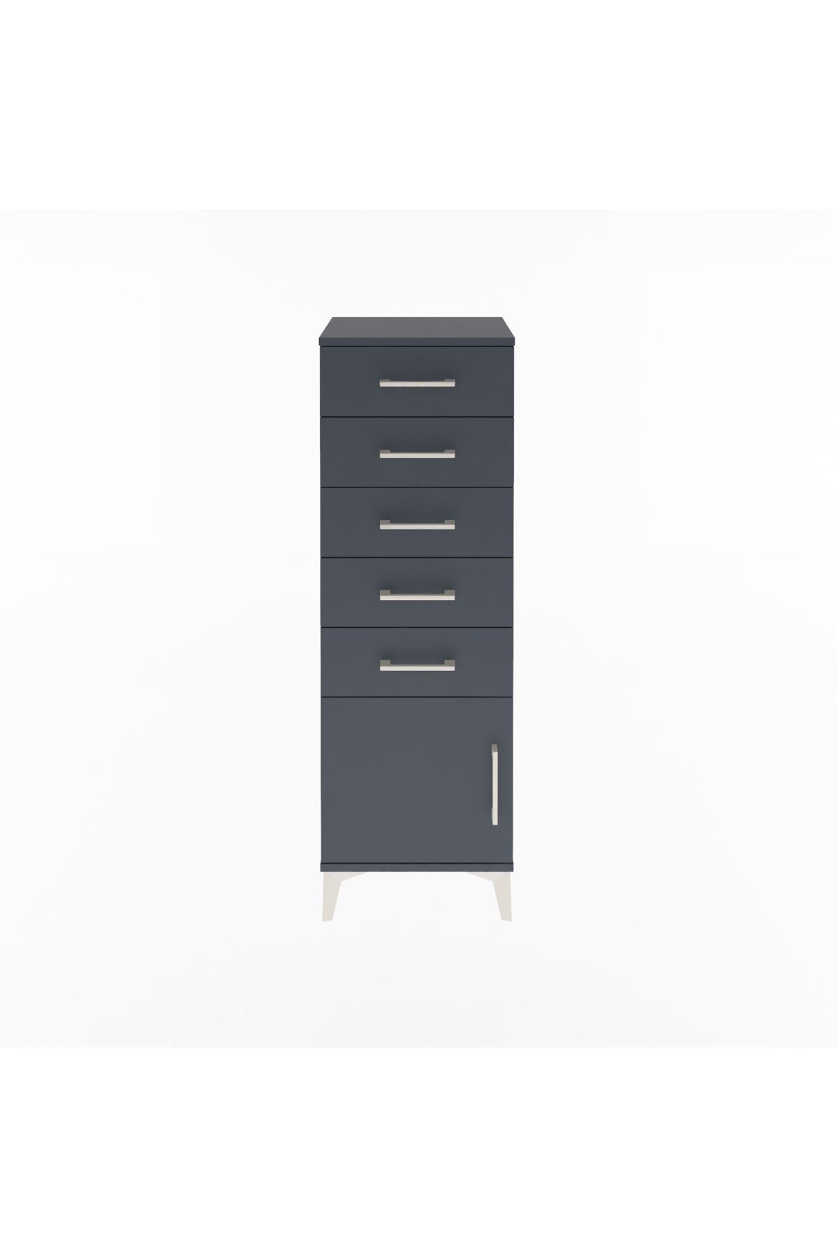 Arges Dolap 5 Çekmeceli Tek Kapaklı 44x30x134 - S16M080V5A
