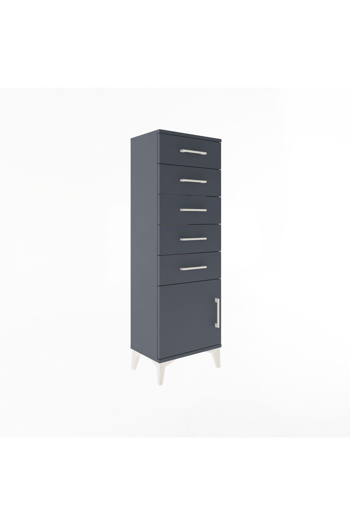Arges Dolap 5 Çekmeceli Tek Kapaklı 44x30x134 - S16M080V5A