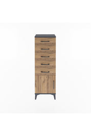Arges Dolap 5 Çekmeceli Tek Kapaklı 44x30x134 - S16M080V6A