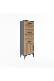 Arges Dolap 5 Çekmeceli Tek Kapaklı 44x30x134 - S16M080V6A