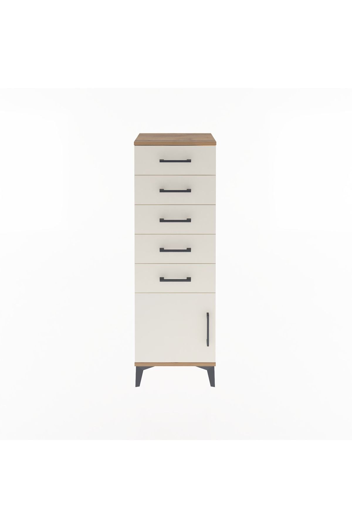 Arges Dolap 5 Çekmeceli Tek Kapaklı 44x30x134 - S16M080V7A