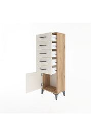 Arges Dolap 5 Çekmeceli Tek Kapaklı 44x30x134 - S16M080V7A