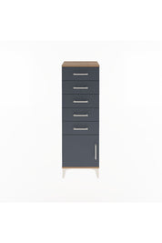 Arges Dolap 5 Çekmeceli Tek Kapaklı 44x30x134 - S16M080V8A