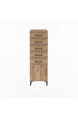 Arges Dolap 5 Çekmeceli Tek Kapaklı 44x30x134