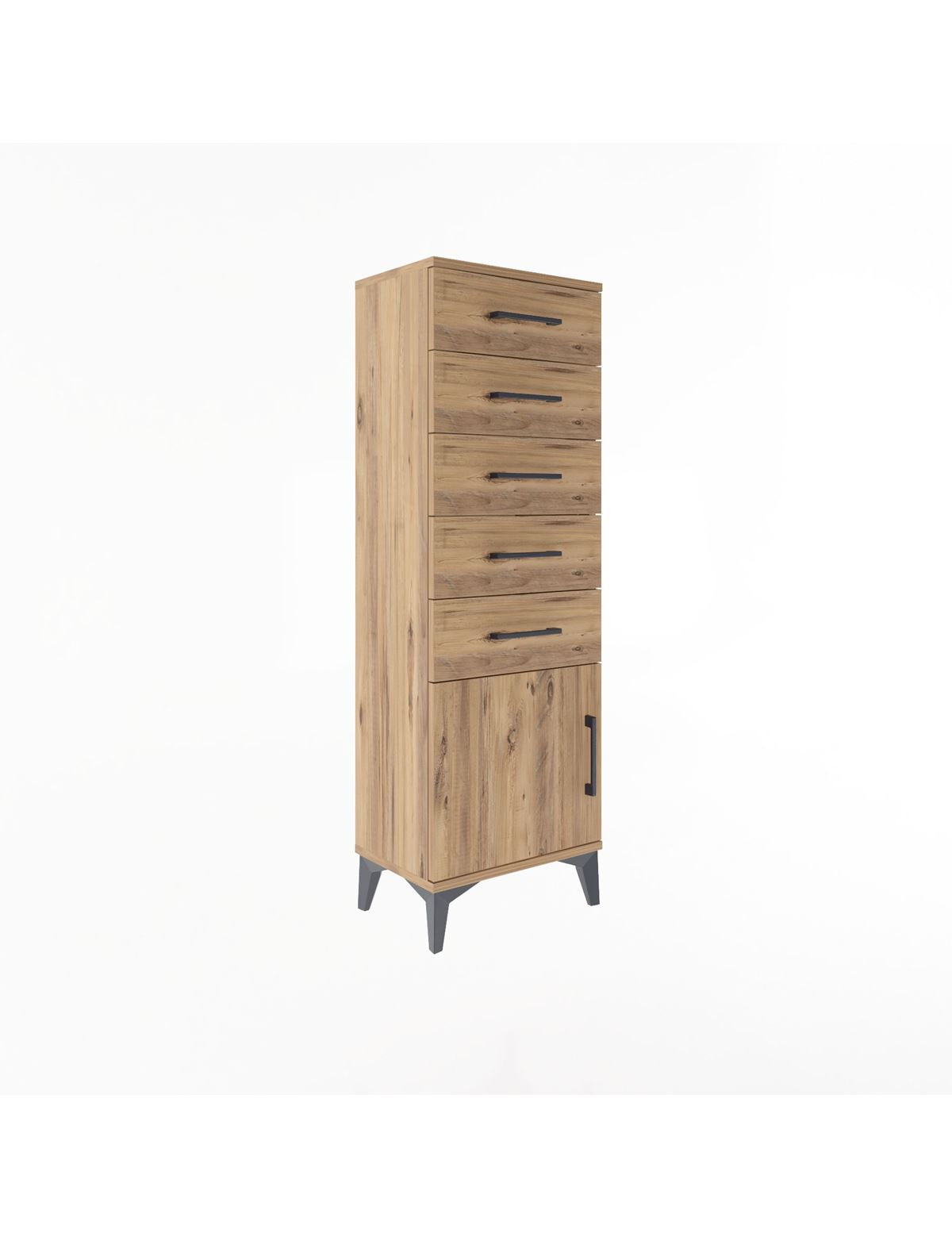 Arges Dolap 5 Çekmeceli Tek Kapaklı 44x30x134 - S16M080V9A