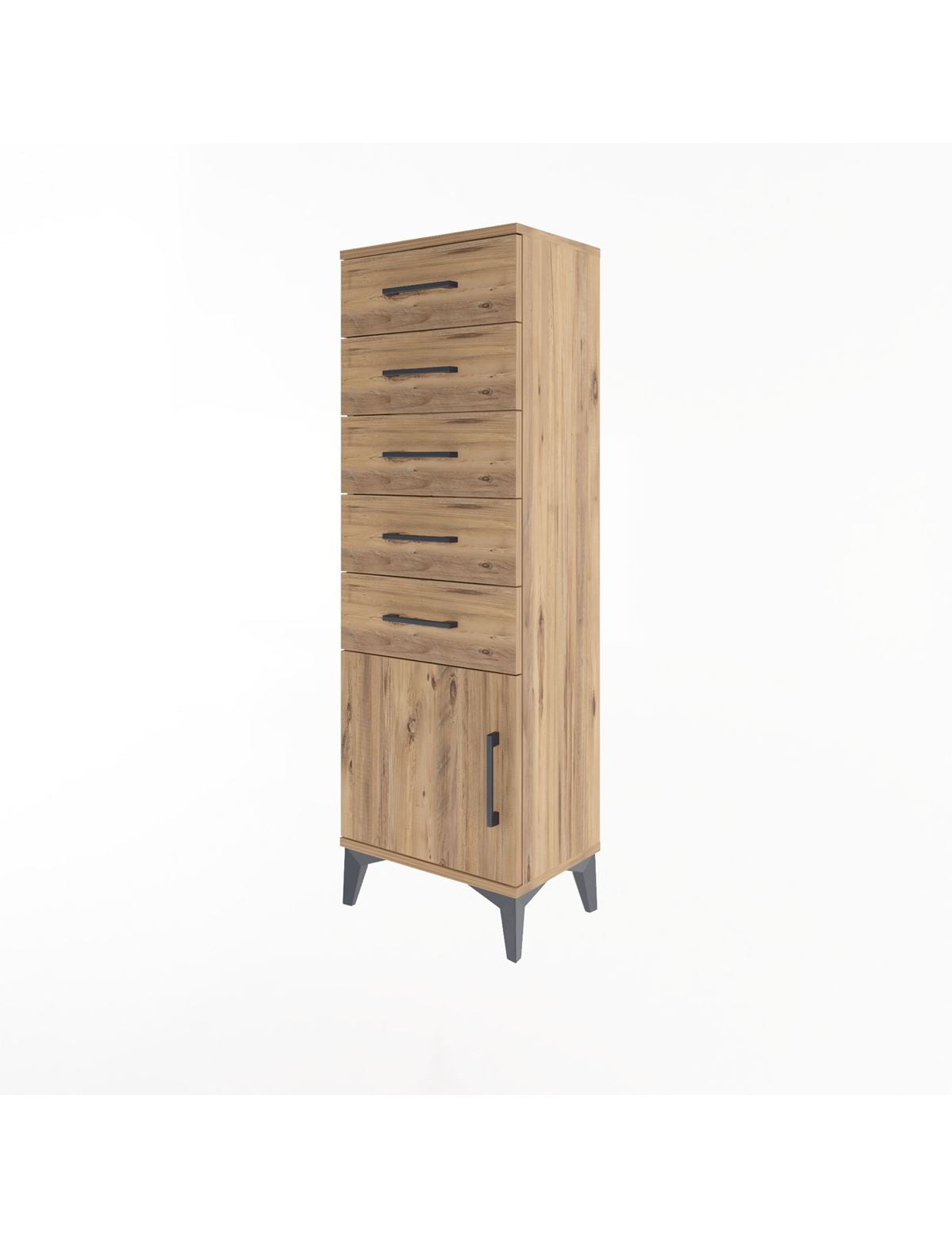 Arges Dolap 5 Çekmeceli Tek Kapaklı 44x30x134 - S16M080V9A