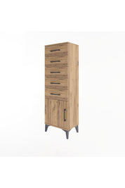 Arges Dolap 5 Çekmeceli Tek Kapaklı 44x30x134 - S16M080V9A