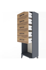 Arges Dolap 5 Çekmeceli 44x30x134 - S16M081V6A
