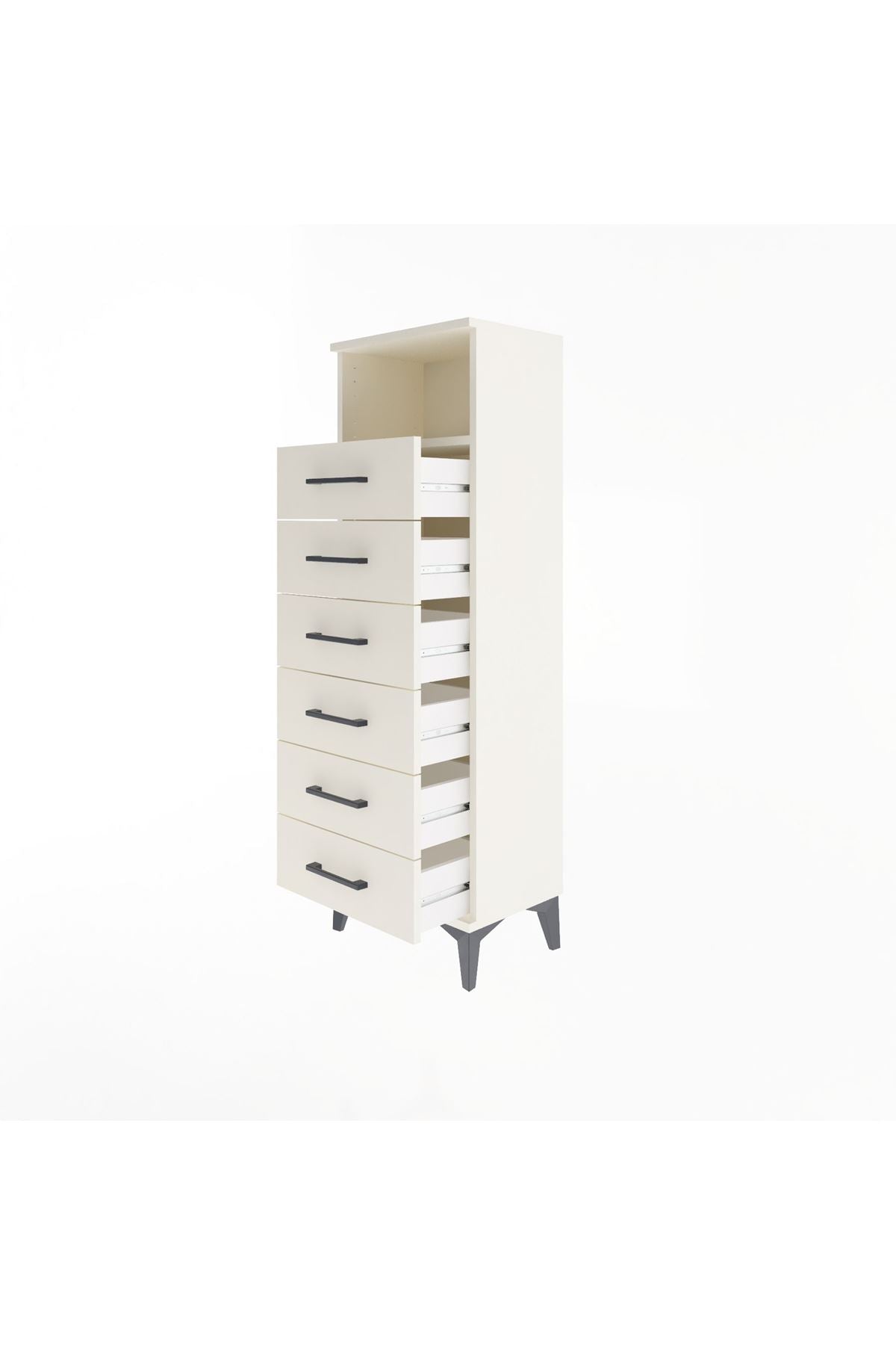 Arges Dolap Tek Raflı 6 Çekmeceli 44x30x134 - S16M082V1A