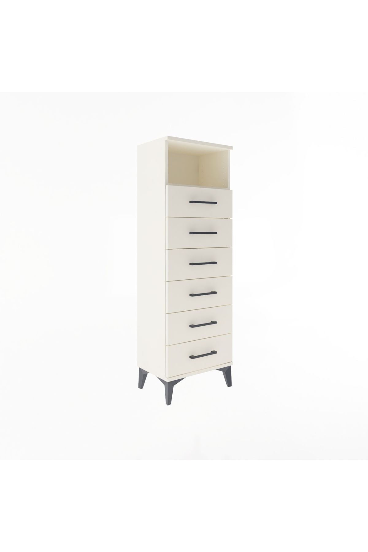 Arges Dolap Tek Raflı 6 Çekmeceli 44x30x134 - S16M082V1A