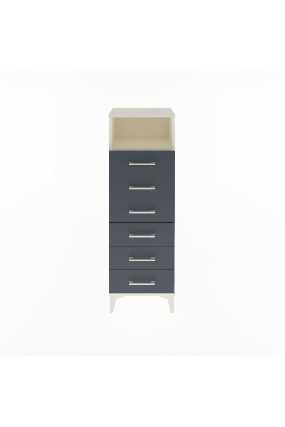 Arges Dolap Tek Raflı 6 Çekmeceli 44x30x134 - S16M082V2A