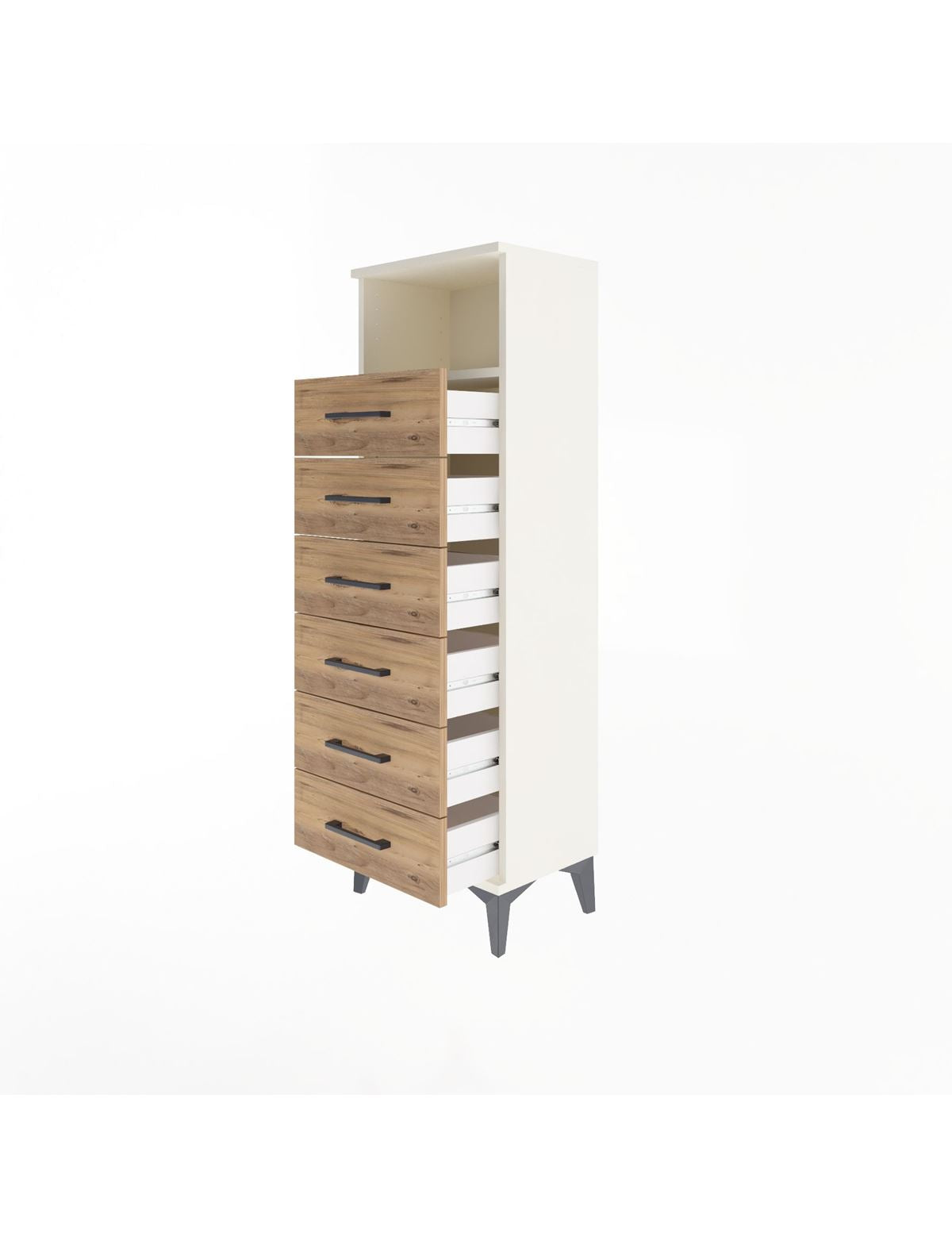 Arges Dolap Tek Raflı 6 Çekmeceli 44x30x134 - S16M082V3A