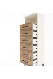 Arges Dolap Tek Raflı 6 Çekmeceli 44x30x134 - S16M082V3A