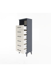 Arges Dolap Tek Raflı 6 Çekmeceli 44x30x134 - S16M082V4A