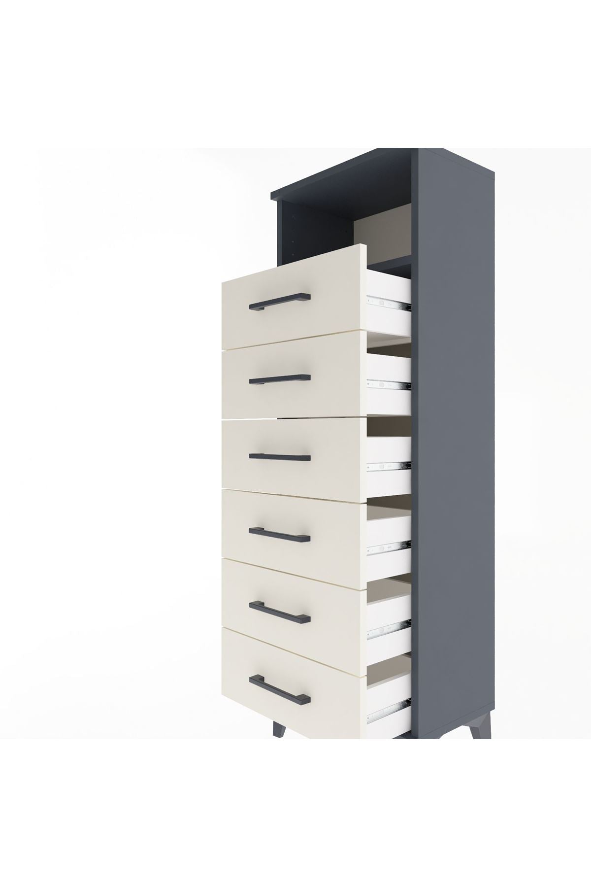 Arges Dolap Tek Raflı 6 Çekmeceli 44x30x134 - S16M082V4A