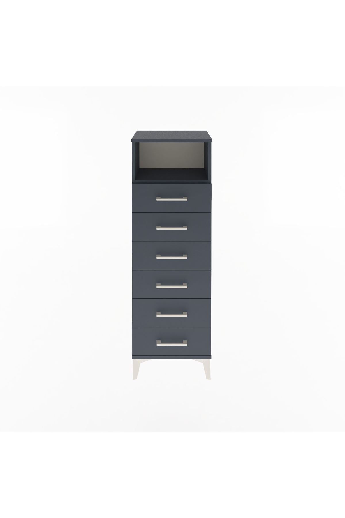 Arges Dolap Tek Raflı 6 Çekmeceli 44x30x134 - S16M082V5A