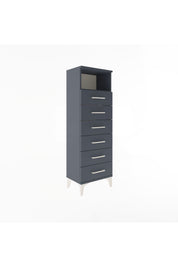 Arges Dolap Tek Raflı 6 Çekmeceli 44x30x134 - S16M082V5A