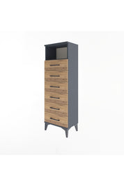 Arges Dolap Tek Raflı 6 Çekmeceli 44x30x134 - S16M082V6A
