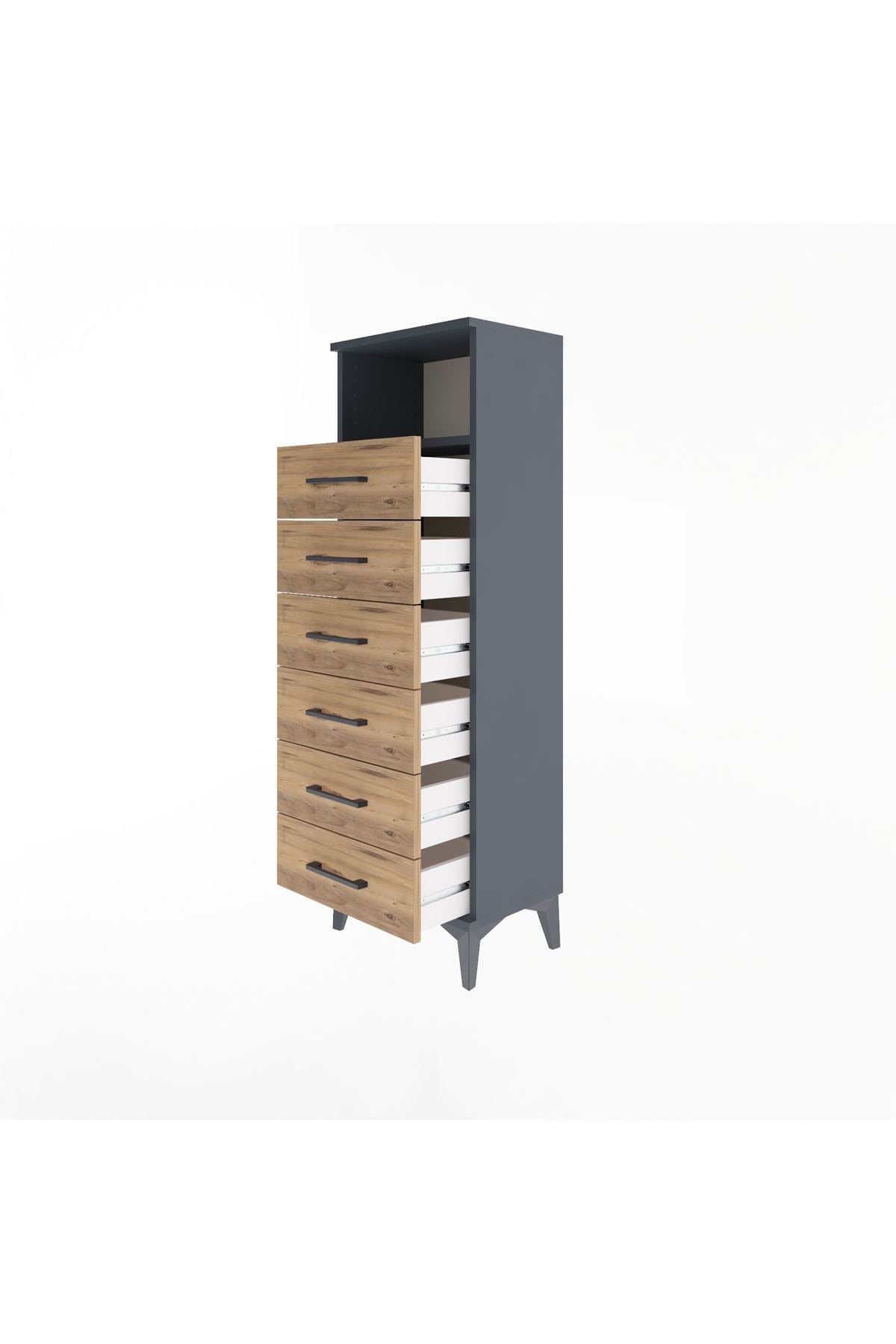 Arges Dolap Tek Raflı 6 Çekmeceli 44x30x134 - S16M082V6A
