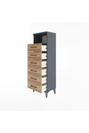 Arges Dolap Tek Raflı 6 Çekmeceli 44x30x134 - S16M082V6A