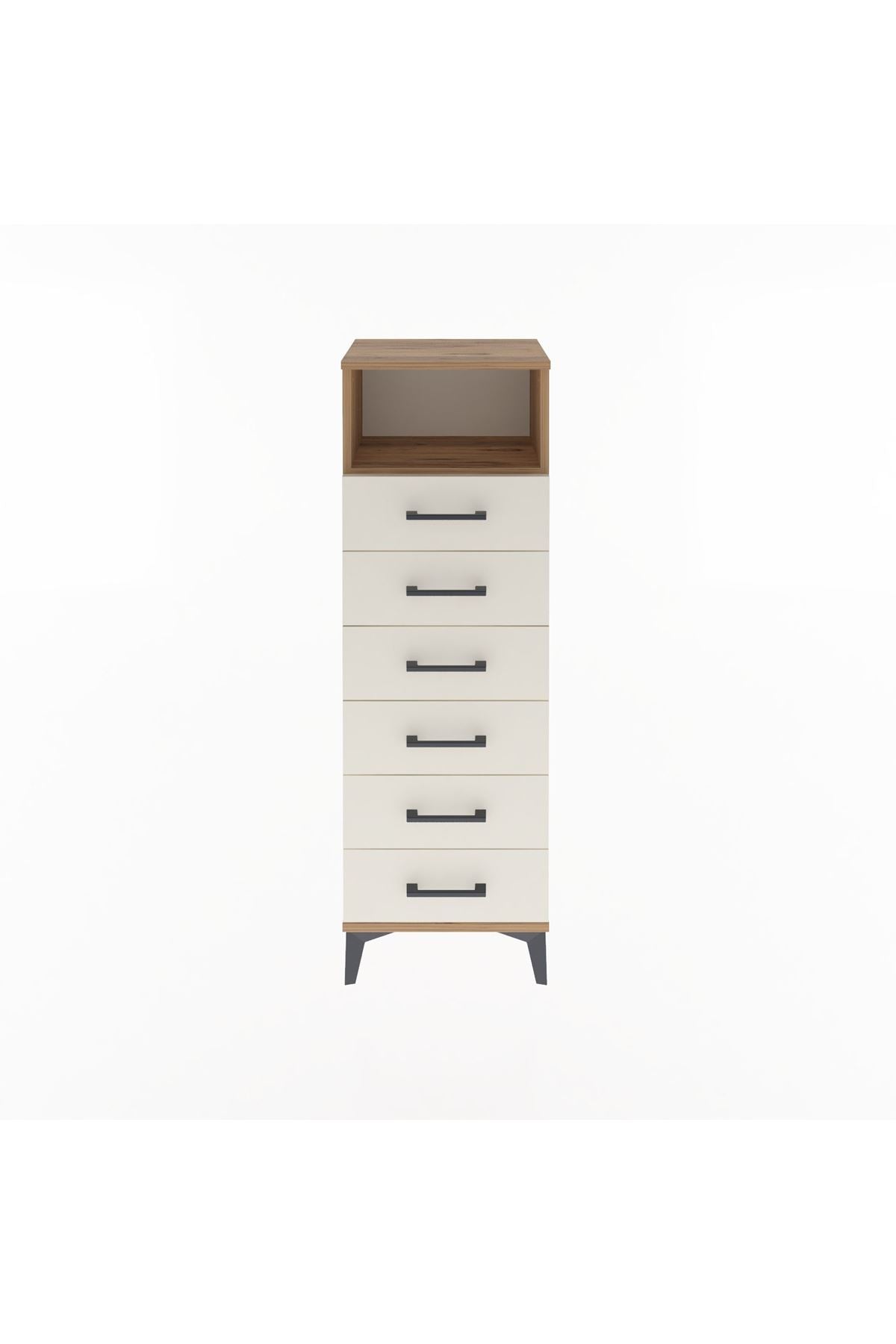 Arges Dolap Tek Raflı 6 Çekmeceli 44x30x134 - S16M082V7A