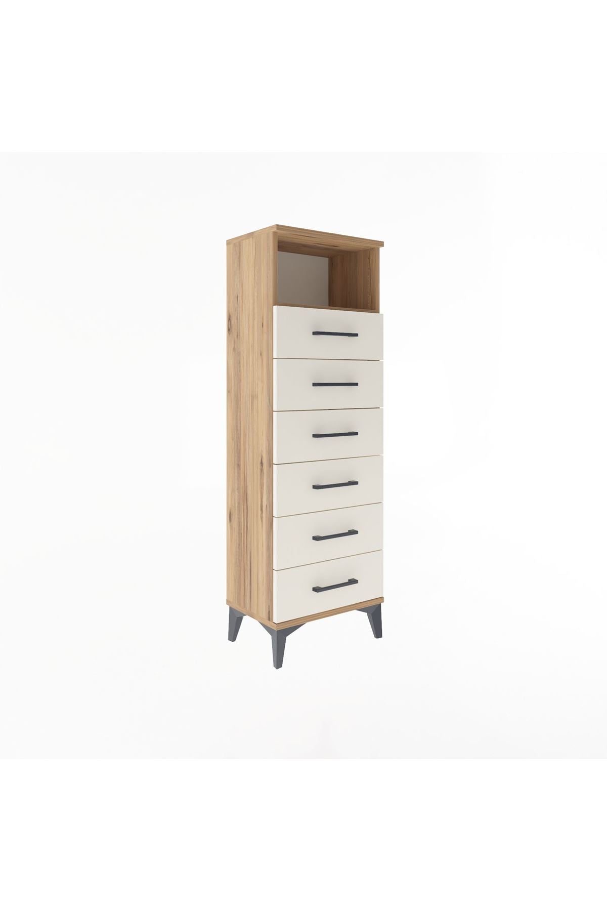 Arges Dolap Tek Raflı 6 Çekmeceli 44x30x134 - S16M082V7A