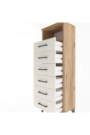 Arges Dolap Tek Raflı 6 Çekmeceli 44x30x134 - S16M082V7A