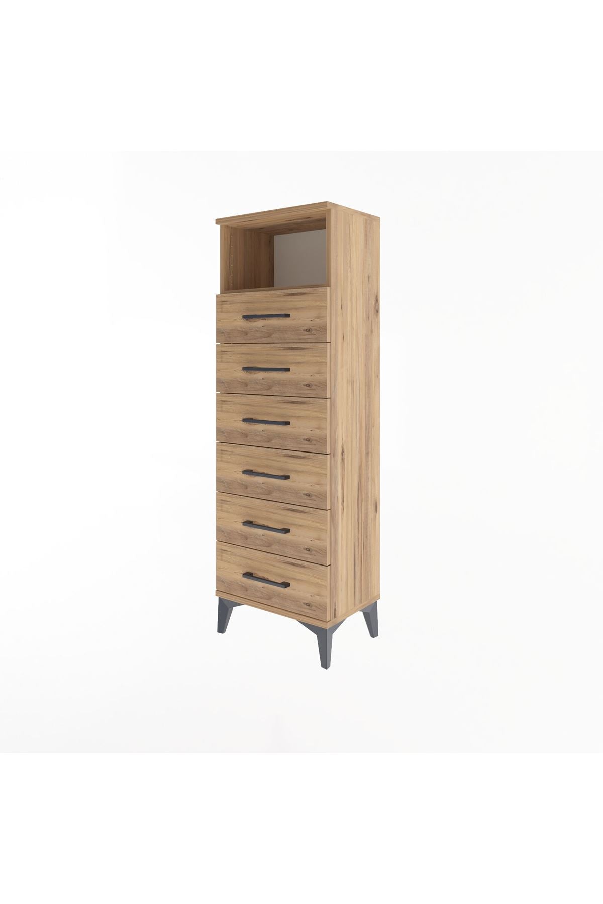 Arges Dolap Tek Raflı 6 Çekmeceli 44x30x134 - S16M082V9A