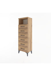Arges Dolap Tek Raflı 6 Çekmeceli 44x30x134 - S16M082V9A