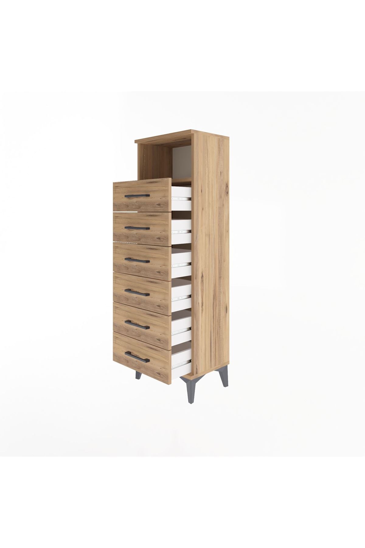 Arges Dolap Tek Raflı 6 Çekmeceli 44x30x134 - S16M082V9A