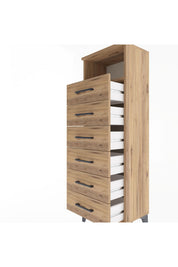 Arges Dolap Tek Raflı 6 Çekmeceli 44x30x134 - S16M082V9A