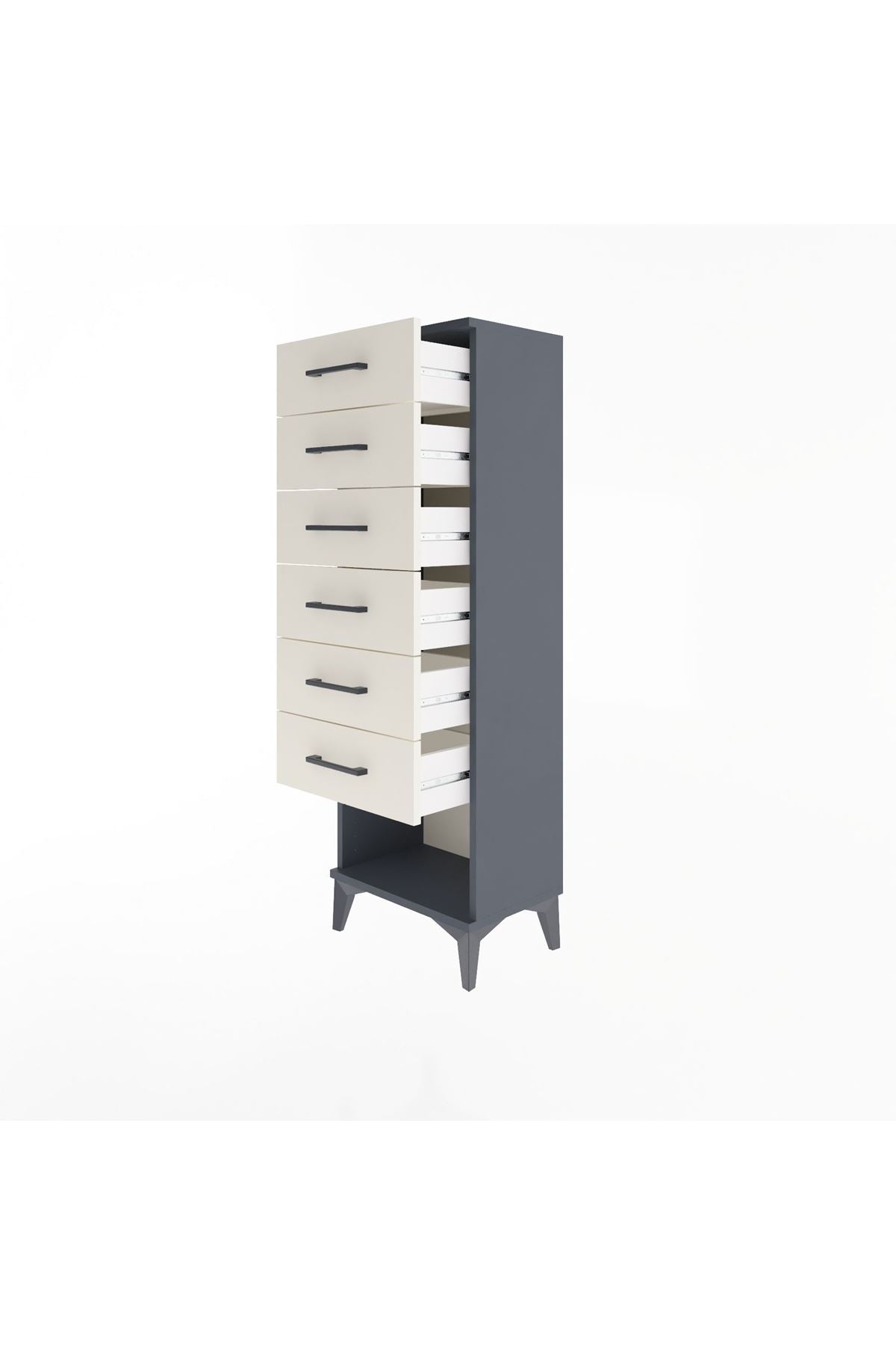 Arges Dolap 6 Çekmeceli 44x30x134 - S16M083V4A