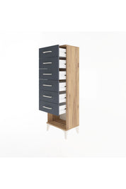 Arges Dolap 6 Çekmeceli 44x30x134 - S16M083V8A