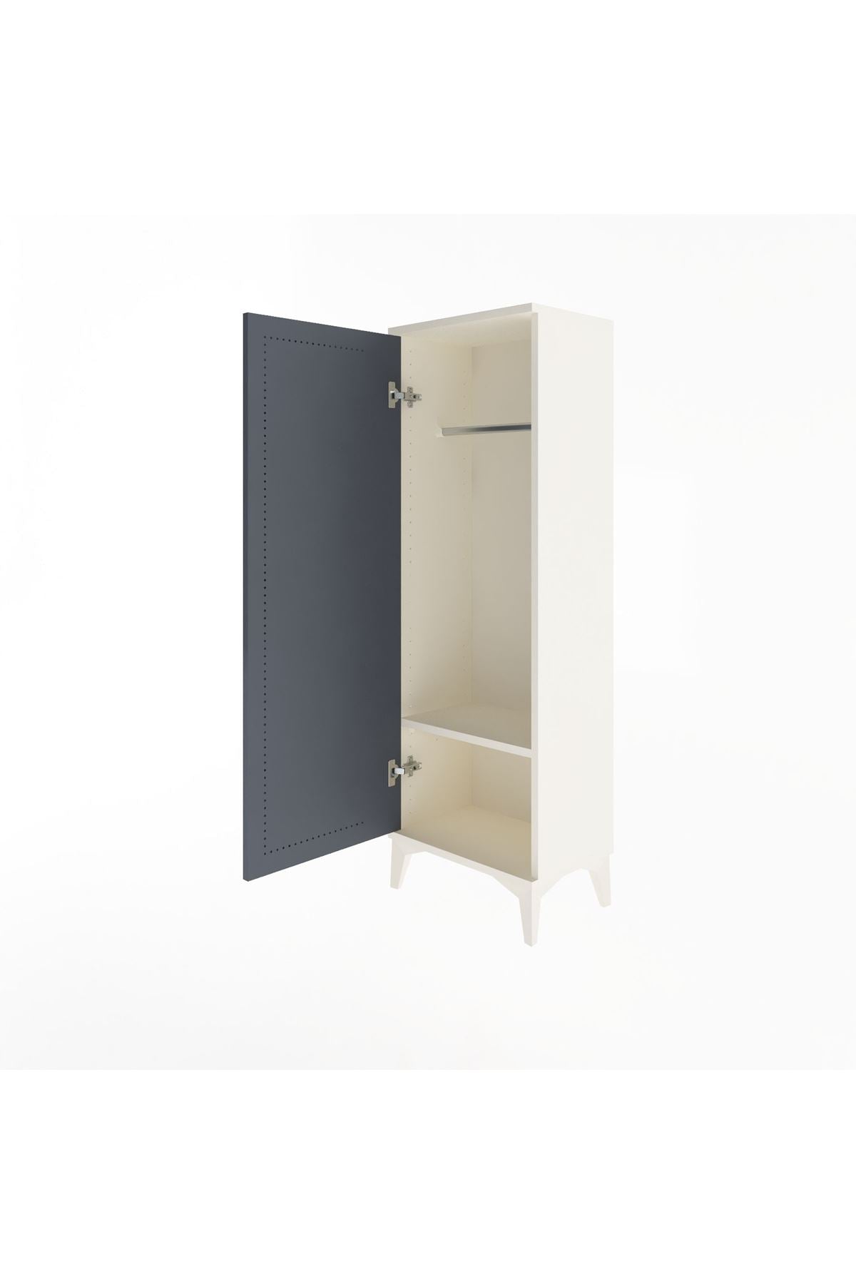 Arges Dolap Tek Raflı Tek Kapaklı Tek Askılı 44x30x134 - S16M085V2A