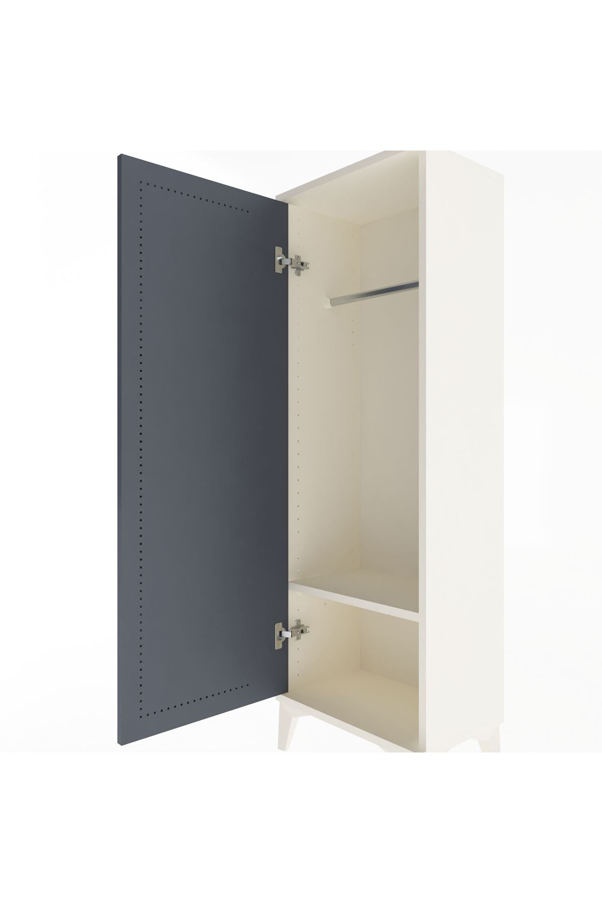 Arges Dolap Tek Raflı Tek Kapaklı Tek Askılı 44x30x134 - S16M085V2A