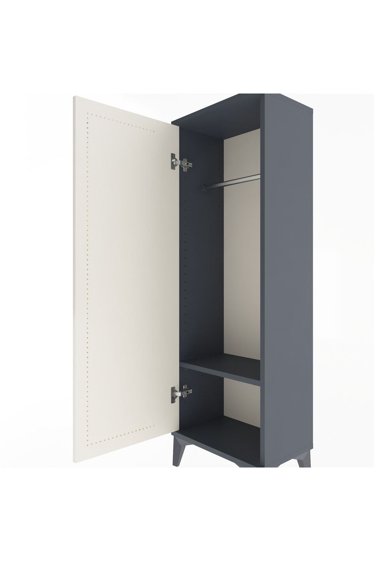 Arges Dolap Tek Raflı Tek Kapaklı Tek Askılı 44x30x134 - S16M085V4A