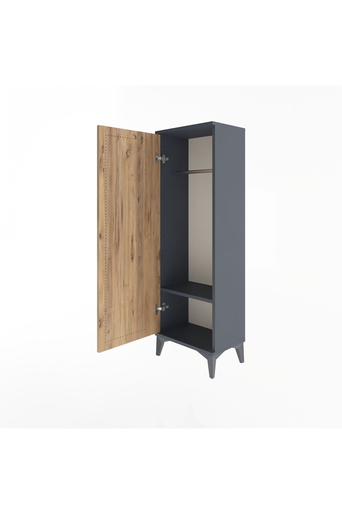 Arges Dolap Tek Raflı Tek Kapaklı Tek Askılı 44x30x134 - S16M085V6A