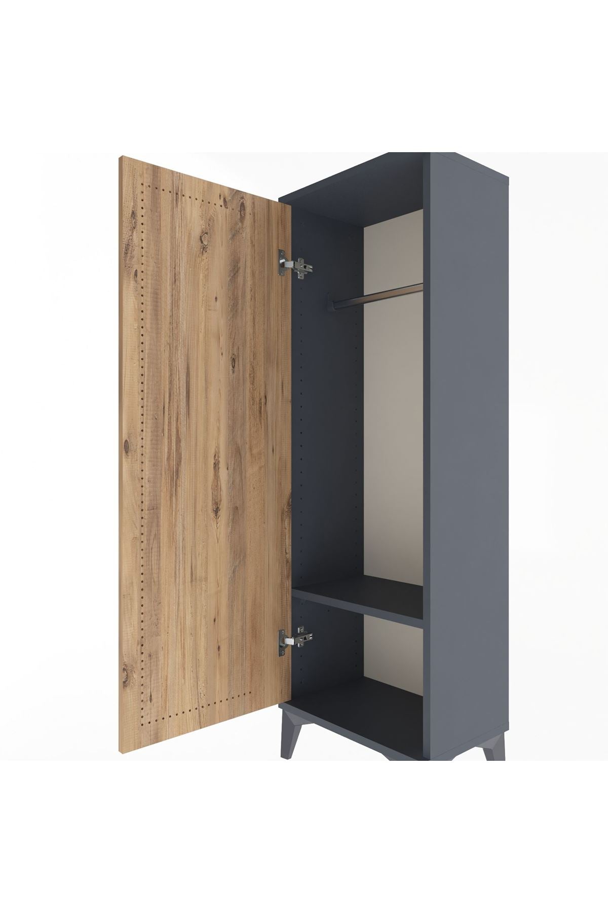 Arges Dolap Tek Raflı Tek Kapaklı Tek Askılı 44x30x134 - S16M085V6A