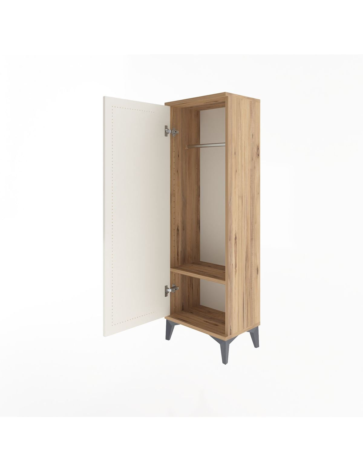 Arges Dolap Tek Raflı Tek Kapaklı Tek Askılı 44x30x134 - S16M085V7A