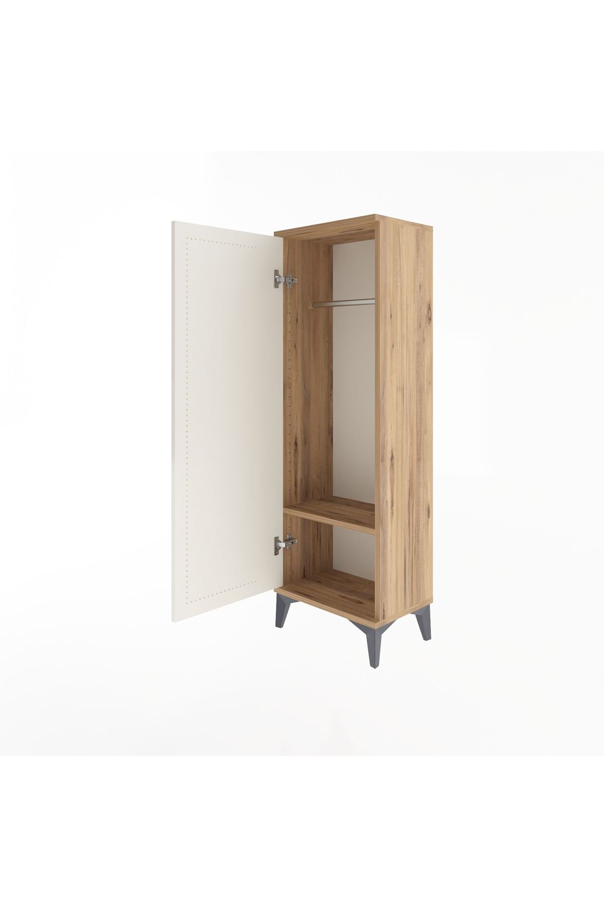 Arges Dolap Tek Raflı Tek Kapaklı Tek Askılı 44x30x134 - S16M085V7A