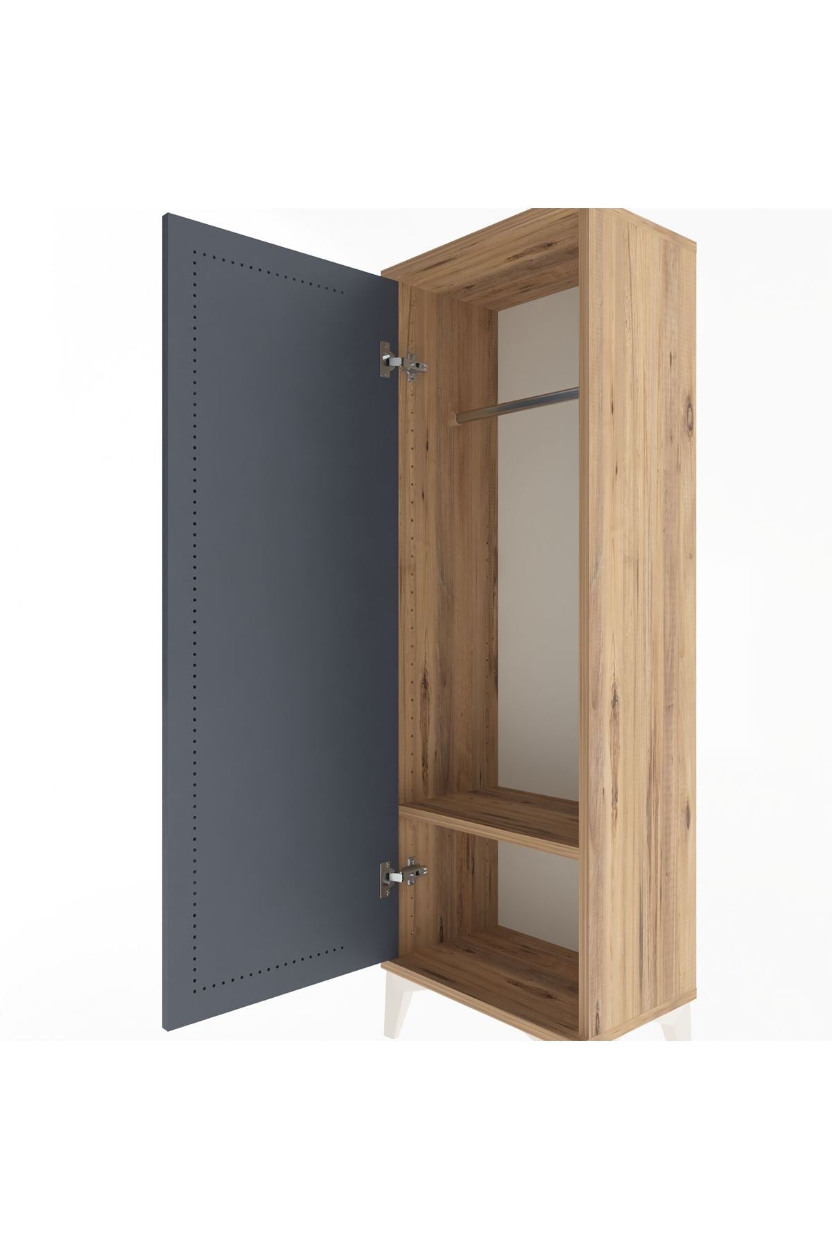 Arges Dolap Tek Raflı Tek Kapaklı Tek Askılı 44x30x134 - S16M085V8A