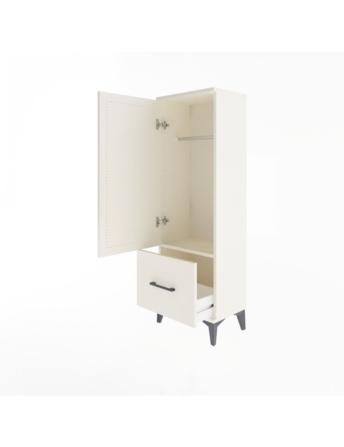 Arges Dolap Tek Raflı Tek Çekmeceli Tek Askılı 44x30x134 - S16M086V1A