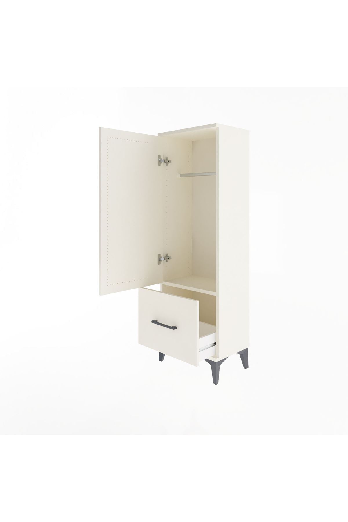 Arges Dolap Tek Raflı Tek Çekmeceli Tek Askılı 44x30x134 - S16M086V1A