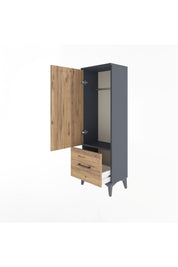 Arges Dolap Tek Raflı Tek Çekmeceli Tek Askılı 44x30x134 - S16M086V6A