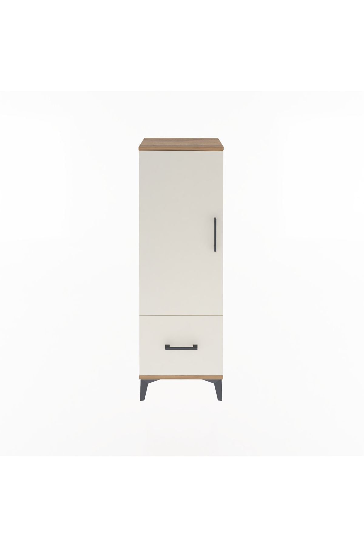 Arges Dolap Tek Raflı Tek Çekmeceli Tek Askılı 44x30x134 - S16M086V7A